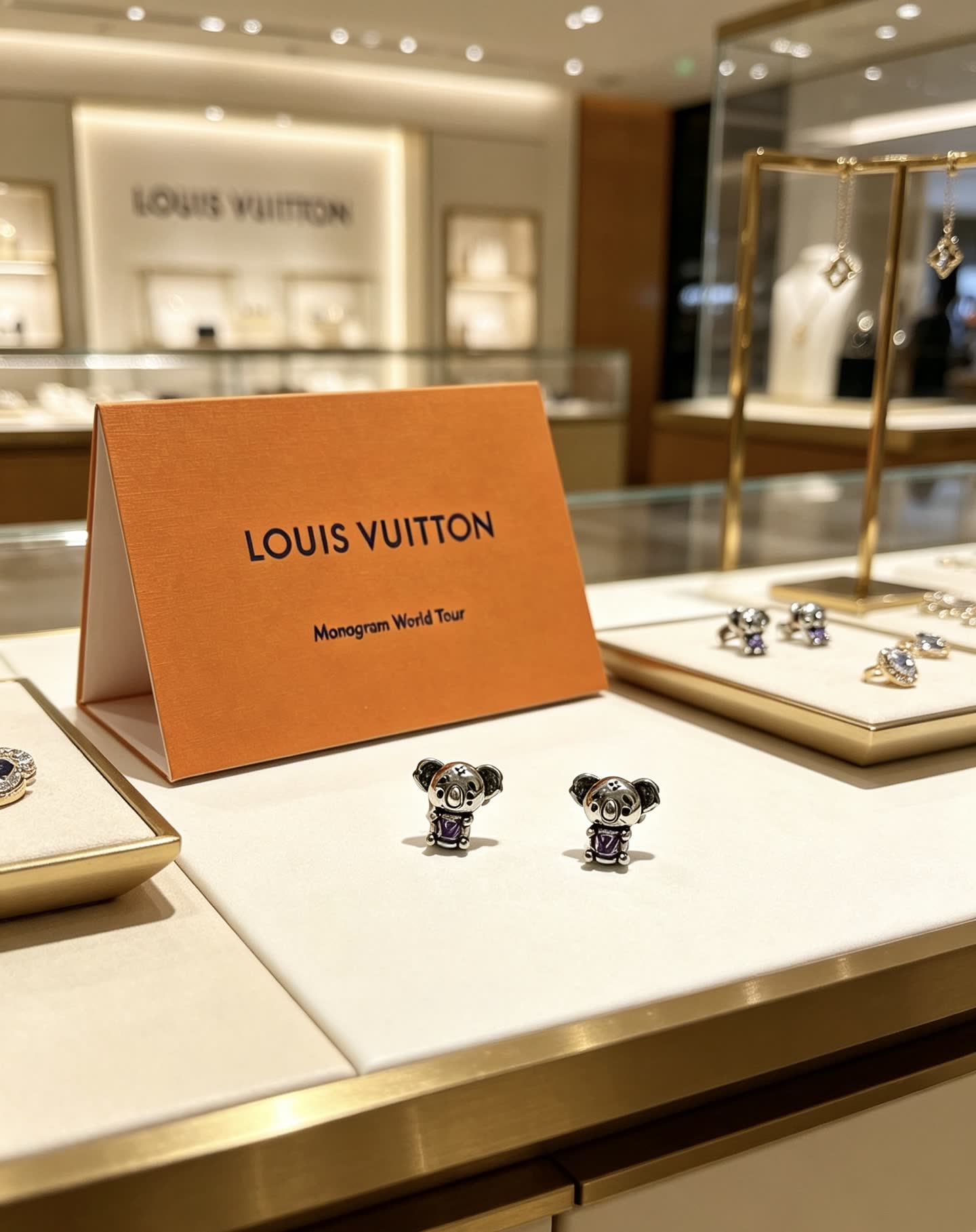 Louis Vuitton Koala Stud Earrings